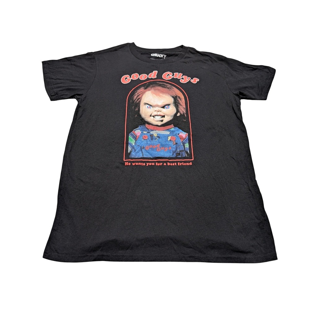 Chucky Good Guys Horror Movie Graphic T-Shirt Black XL Seed of Chucky Mens